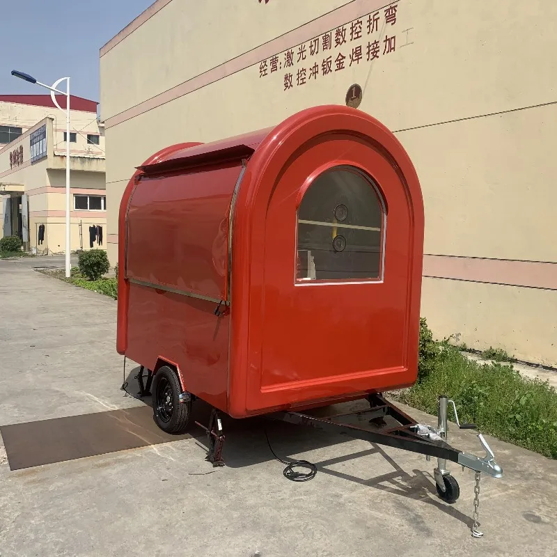 Fast Food Breakfast Making Dining Car Unpowered Traction Fast Food Car for Sale