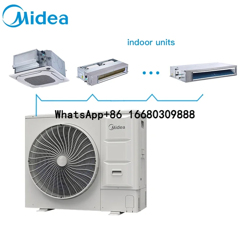 Midea V8 Mini Virtual Sensor Backup 34000btu 10kW Factory Price Vrv System Ac Light Commercial Vrf Air Conditioner