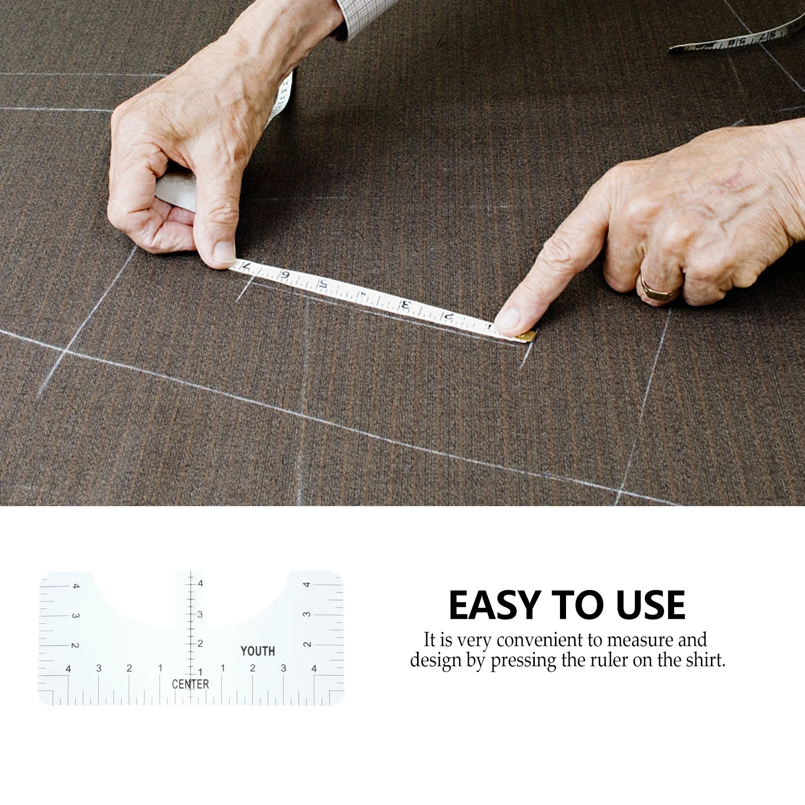 4 قطعة تي شيرت محاذاة حاكم أداة توسيط شفافة لتصميم القميص دليل قياس حاكم الاكريليك الخياطة الملحقات