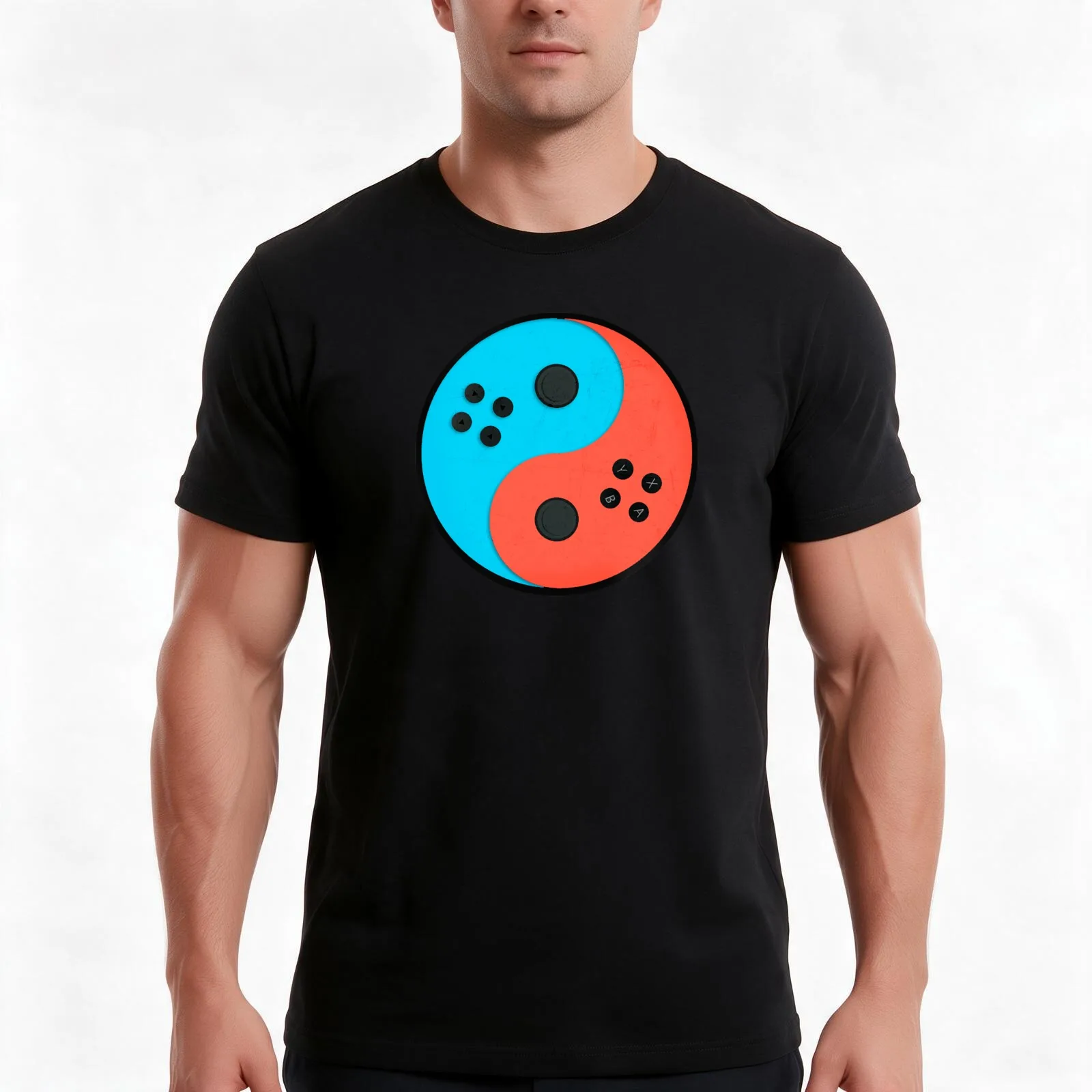 Switch Yin Yang Men T Shirt cotton t shirt man