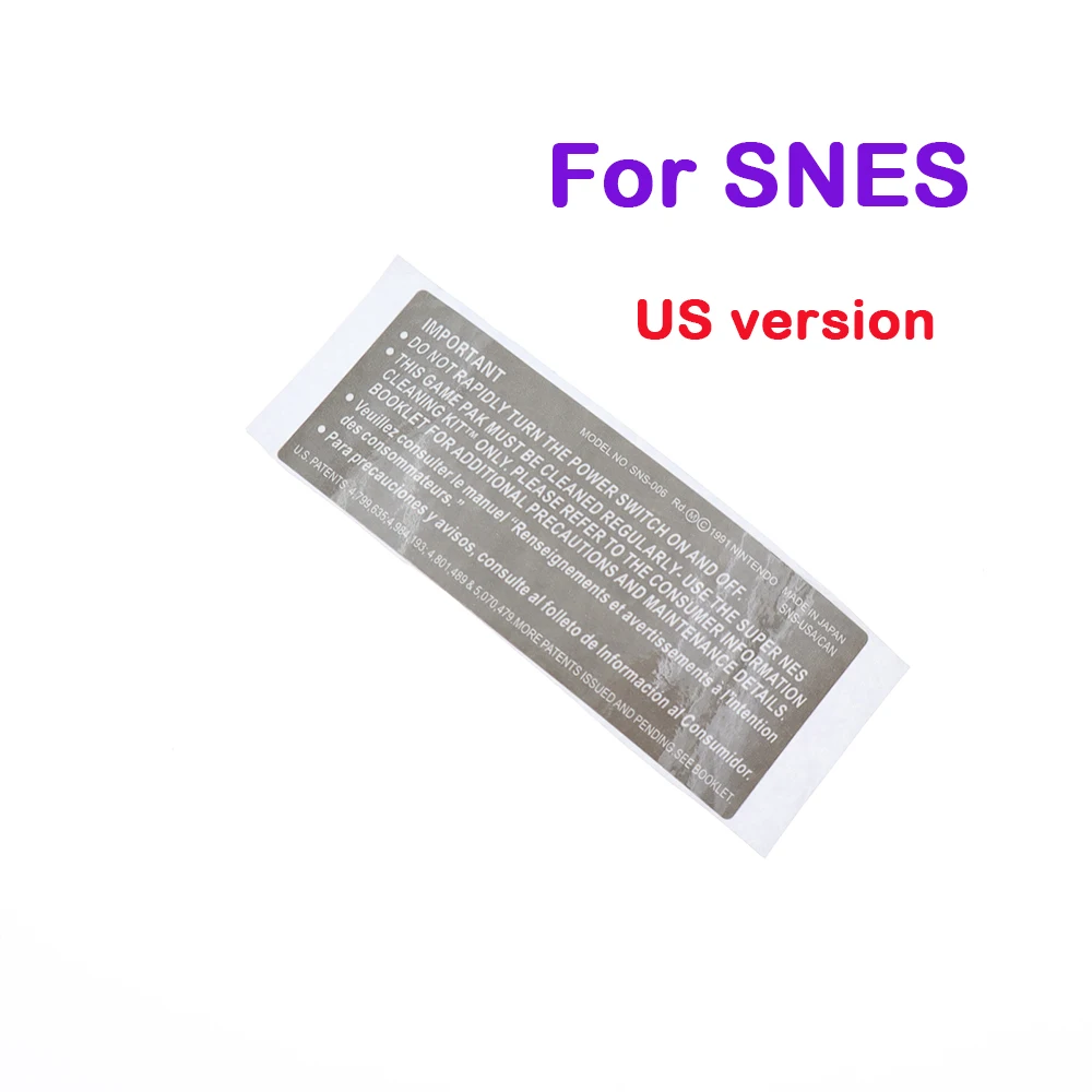 2/5/10 قطعة ملصقات بطاقة الألعاب النسخة الأمريكية لملصق ملصق SNES