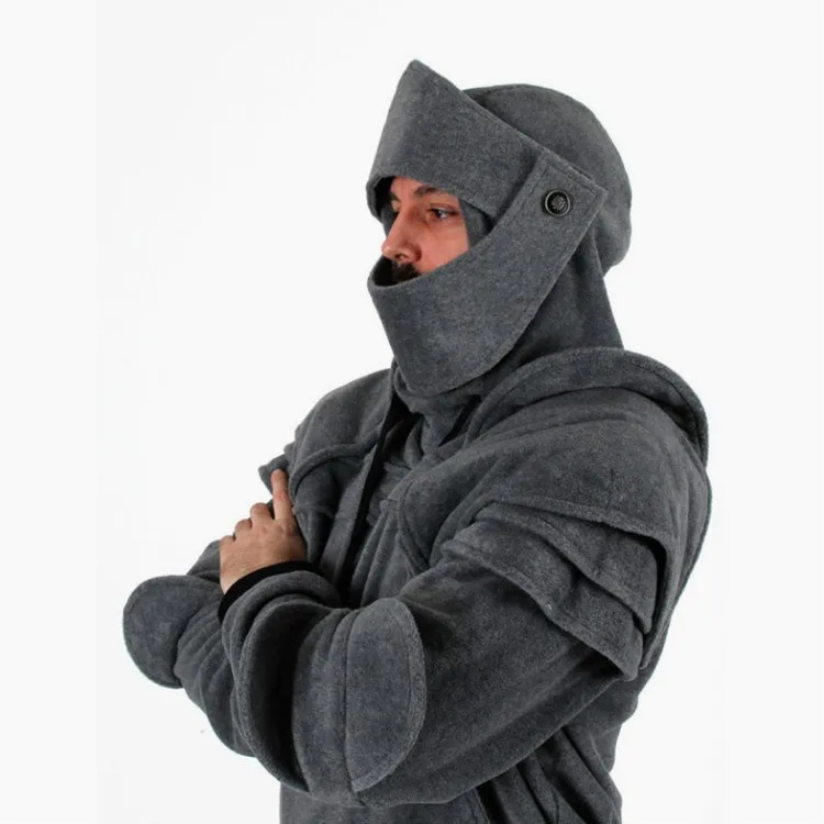 Autumn and winter wish explosion men's retro elbow pads drawstring mask knight sweater men hoodie men.