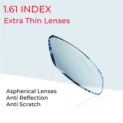 1.61 Index Prescription Lenses Organic Resin Aspheric Glasses Extra Thin Anti Reflection And Scratch Great Hardness Good Quality