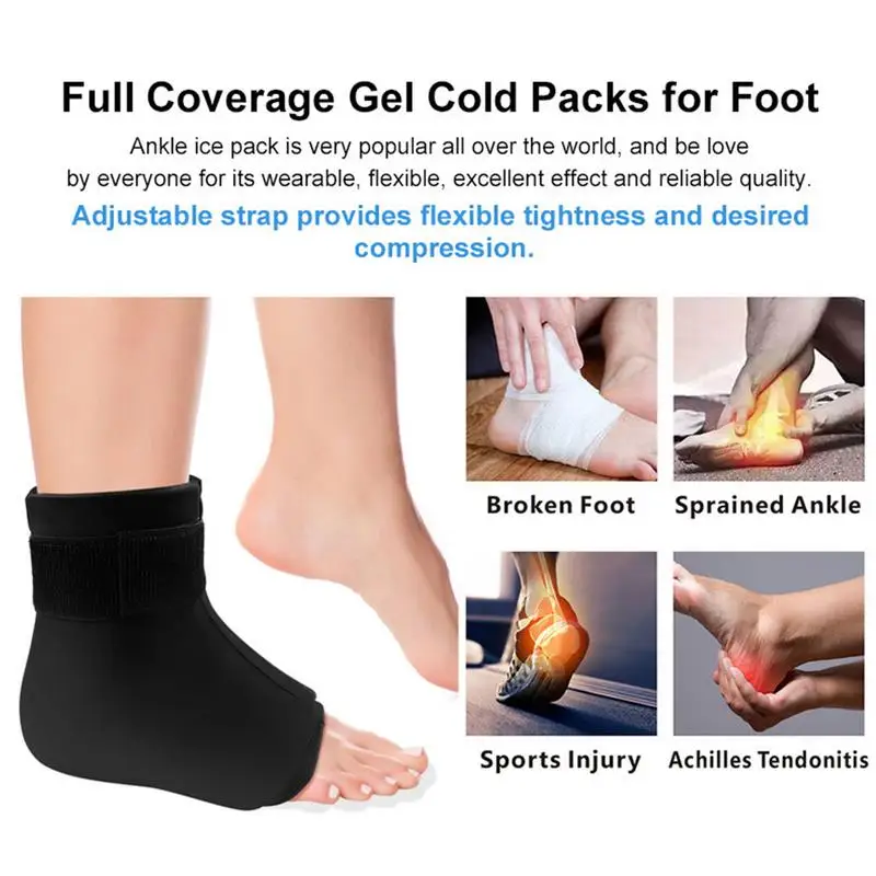 Ankle Ice Pack Cooling Socks Ice Pack Wrap Ice Sock Foot Ice Pack Foot Care Cold Pack Reusable Gel Ice Pack Ankle Wrap Ankle &