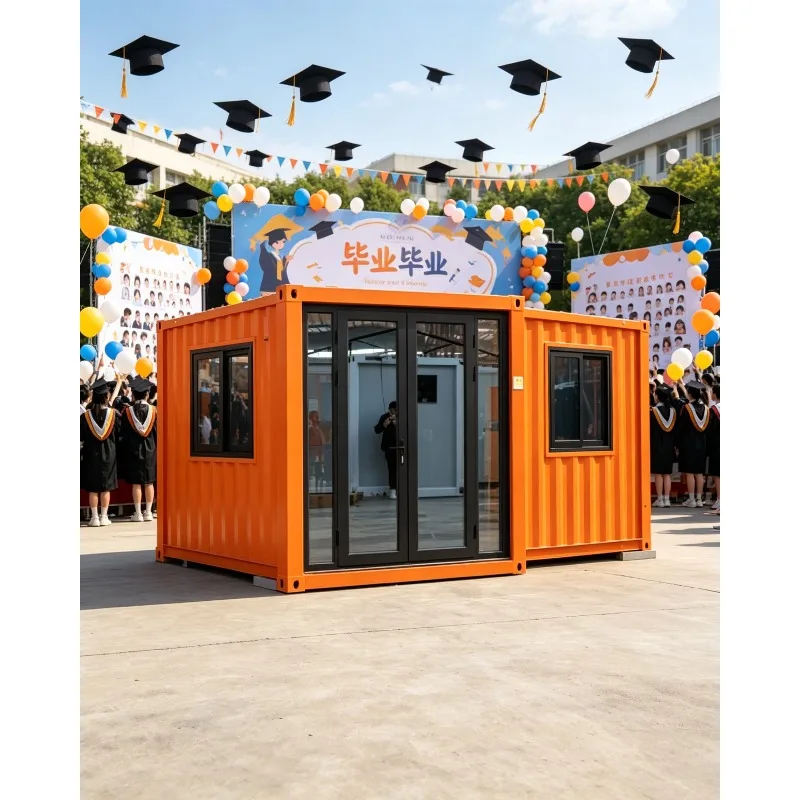Double Wing Container House Expansion Folding Tiny Home Demolition Mobile Container House Foldable Container House for Australia