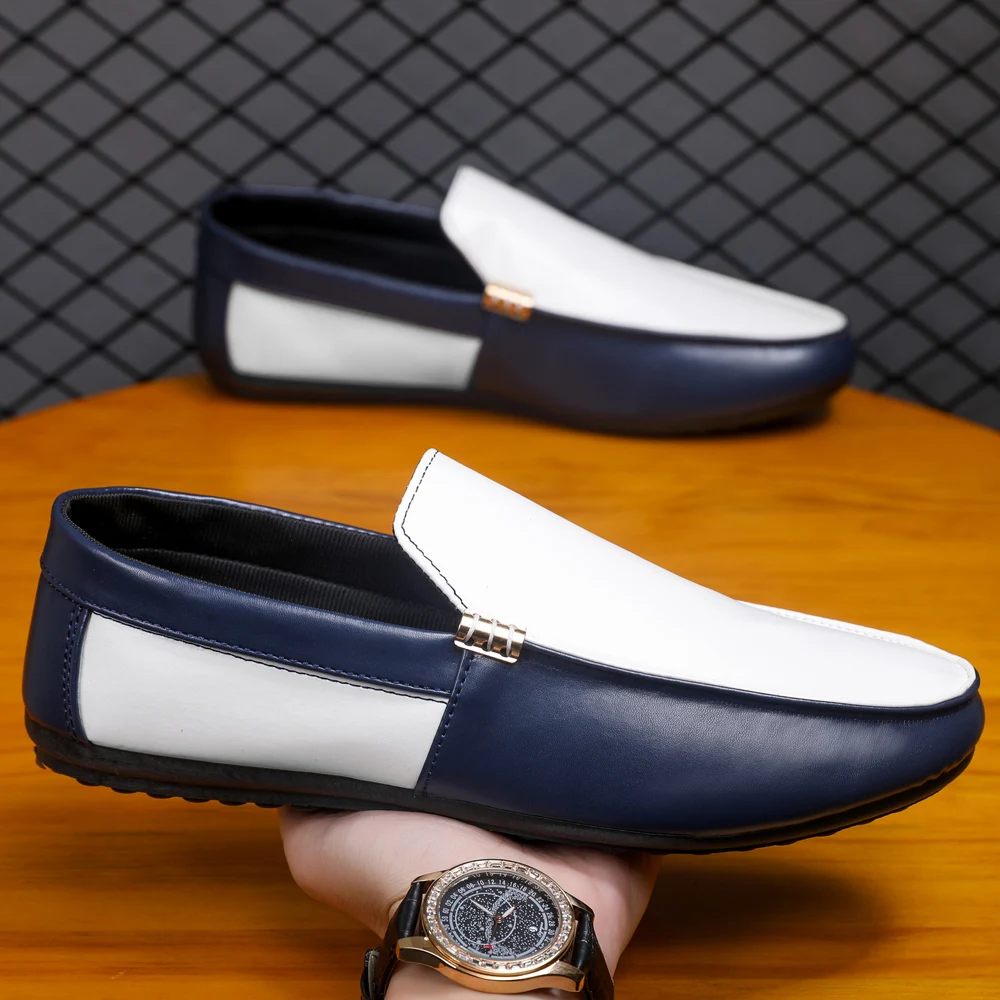 

Новые мужские лоферы Весна-Лето 2026: повседневные кожаные дышащие слипоны, легкие туфли для вождения больших размеров