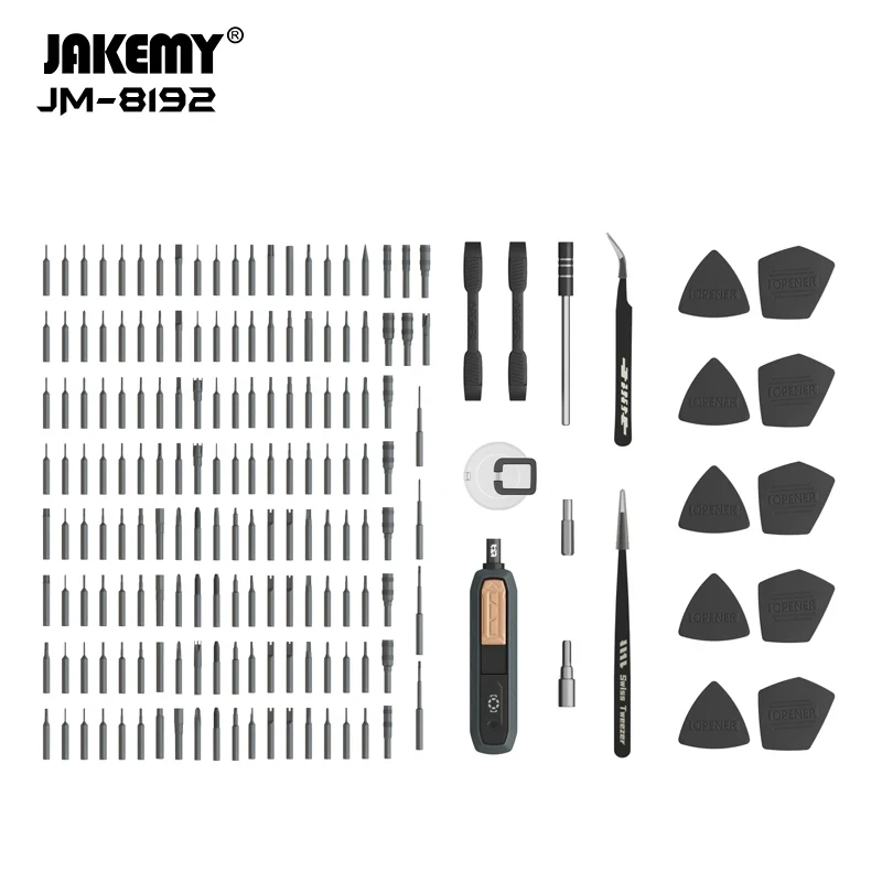 Imagem -05 - Jakemy-precision Chave de Fenda Tool Grupo Magnetic Cr-v Bits Celular Computador Tablet Reparação de Óculos Ferramentas Manuais Jm8192 180 em 1