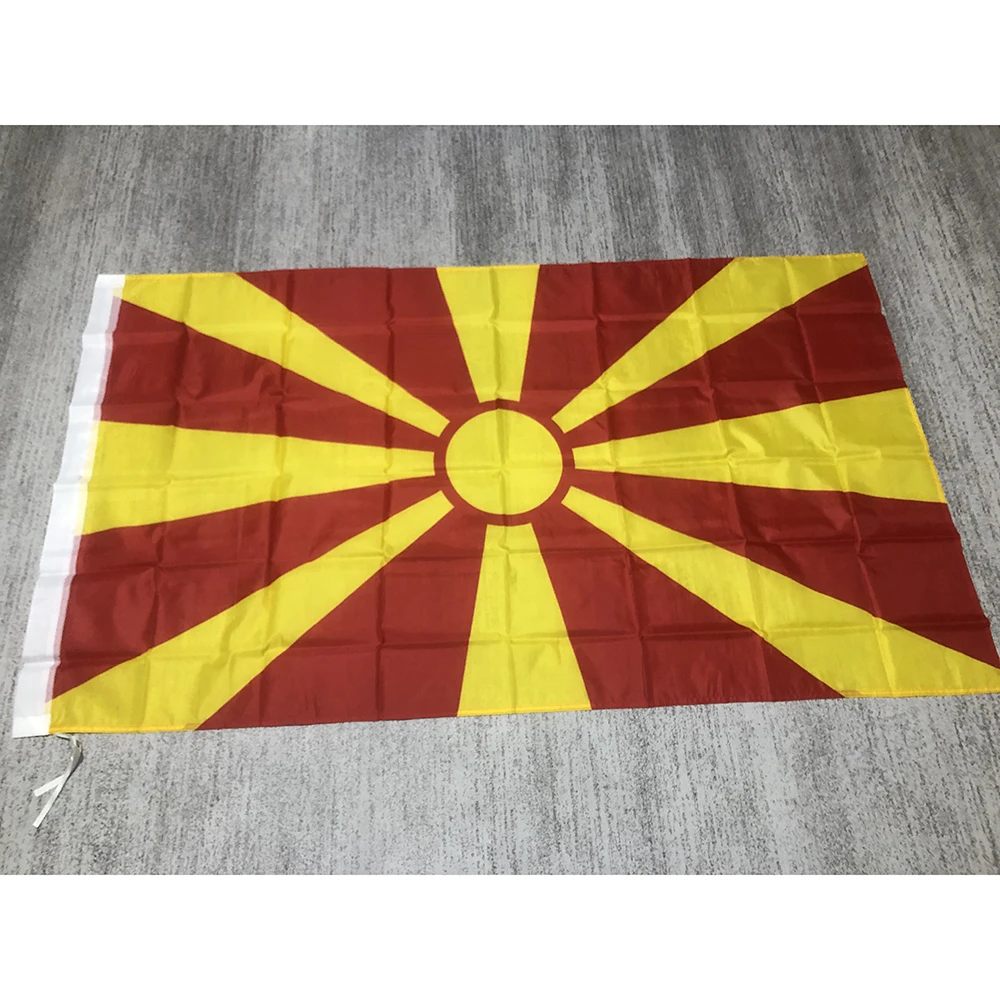 Macedonia flag 90*150cm 3x5fts polyester Hanging banner Macedonia Macedonian National flag for indoor outdoor decoration