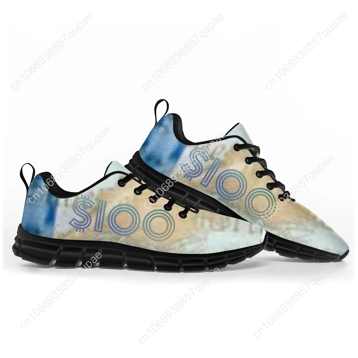 Dollar Printed Popular Sports Shoes Mens Womens  Sneakers Casual Custom High Custom Couple Shoes Black