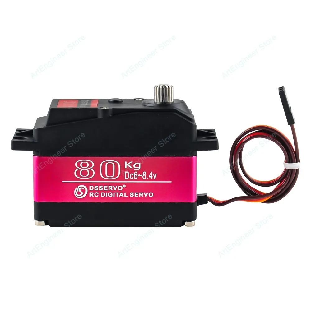 DS5180 80KG High-Torque Digital Servo Metal Gear Waterproof IP66 for 1/8 1/10 1/12 Scale RC Cars Crawler 180/270 Degree Optional