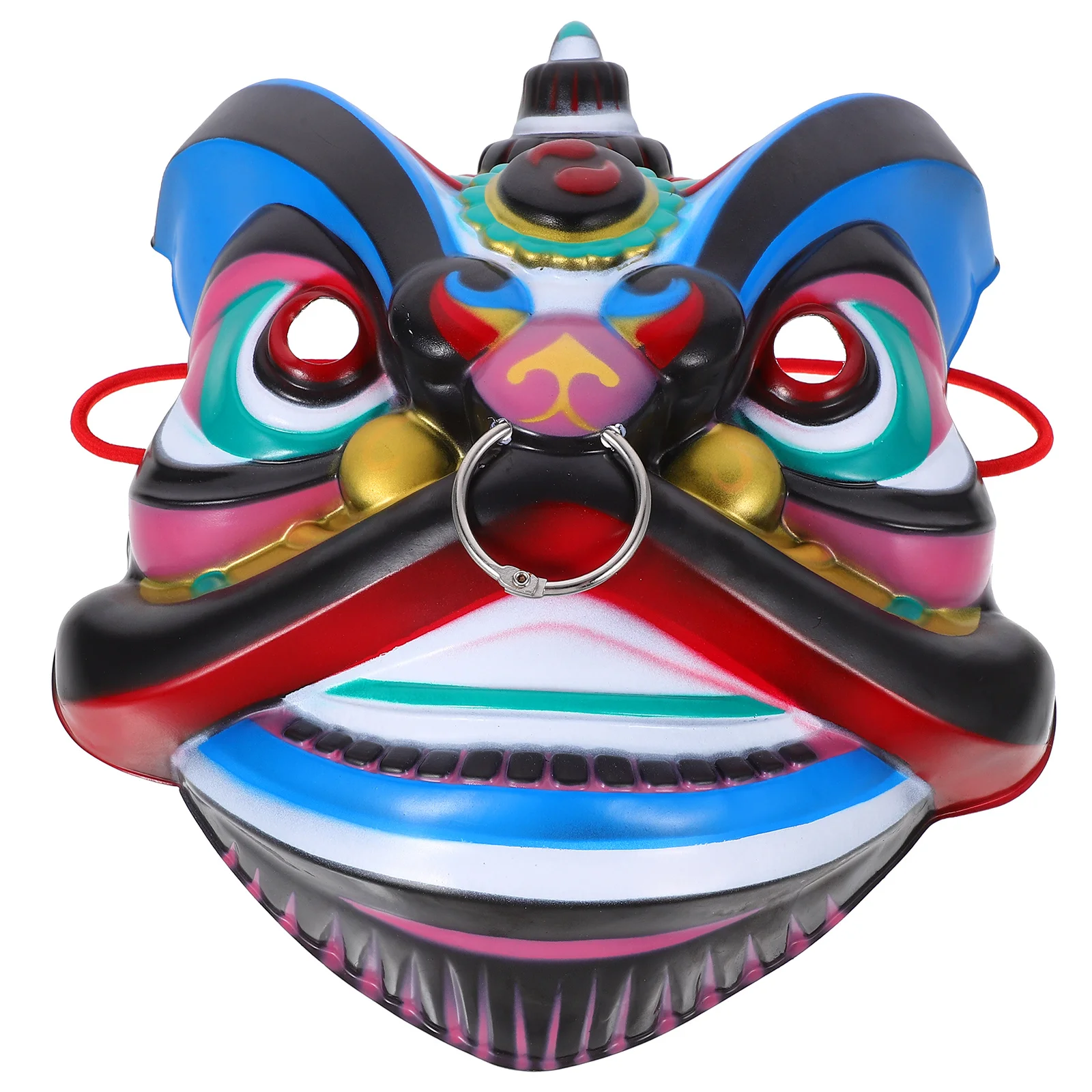 

Colorful Chinese Dancing Lion Mask Full Face Handmade Plastic Mask for Party Cosplay Stage Performance Cosplay Lion Masks