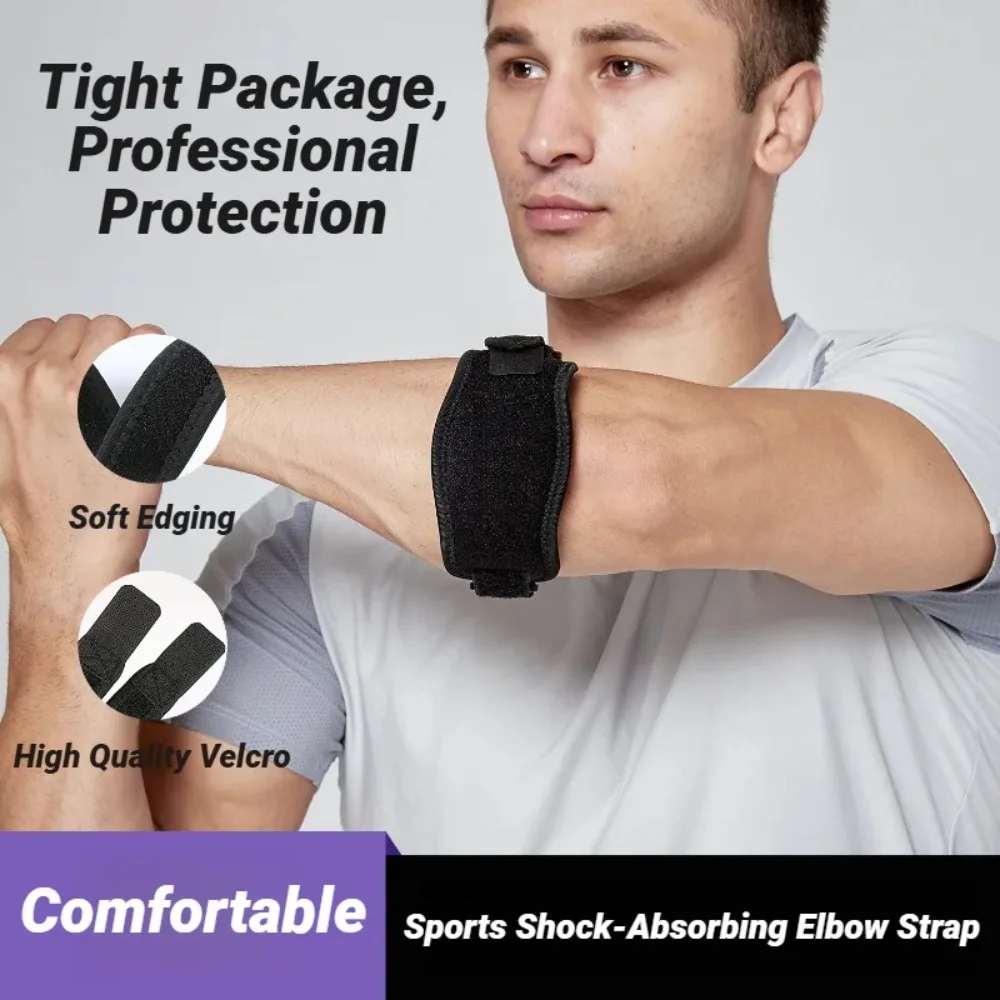 Elbow Brace for Tennis Golfer Badminton Sports Protection Adjustable Arm Band Compression Pad Tendonitis Pain Relief Men Women