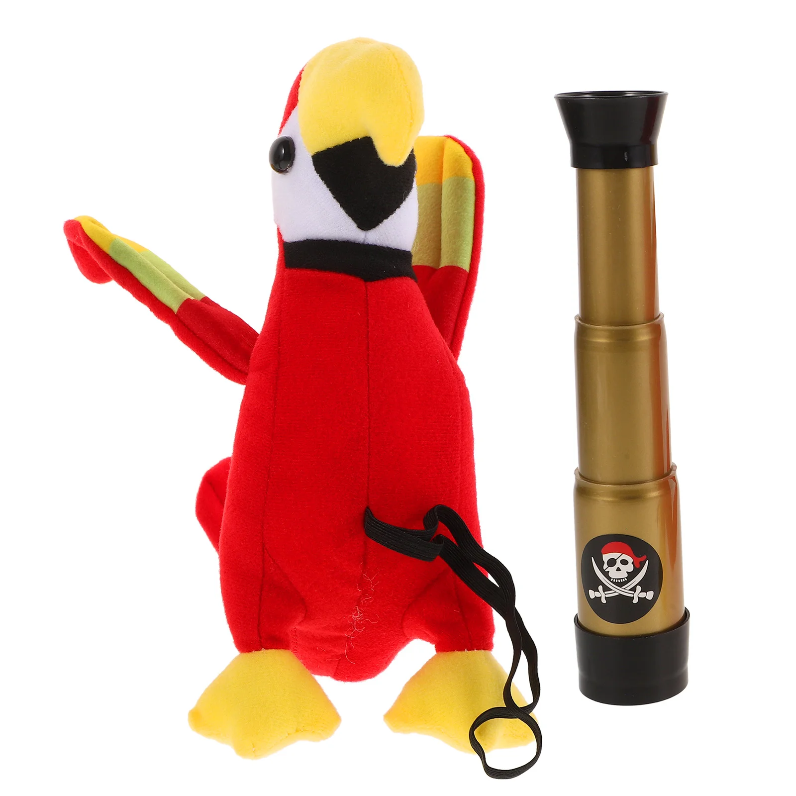 

Pirate Toy Costume Telescope Decorations Kids Accessories Gift Party Favor Charms Stuffed Parrot Child