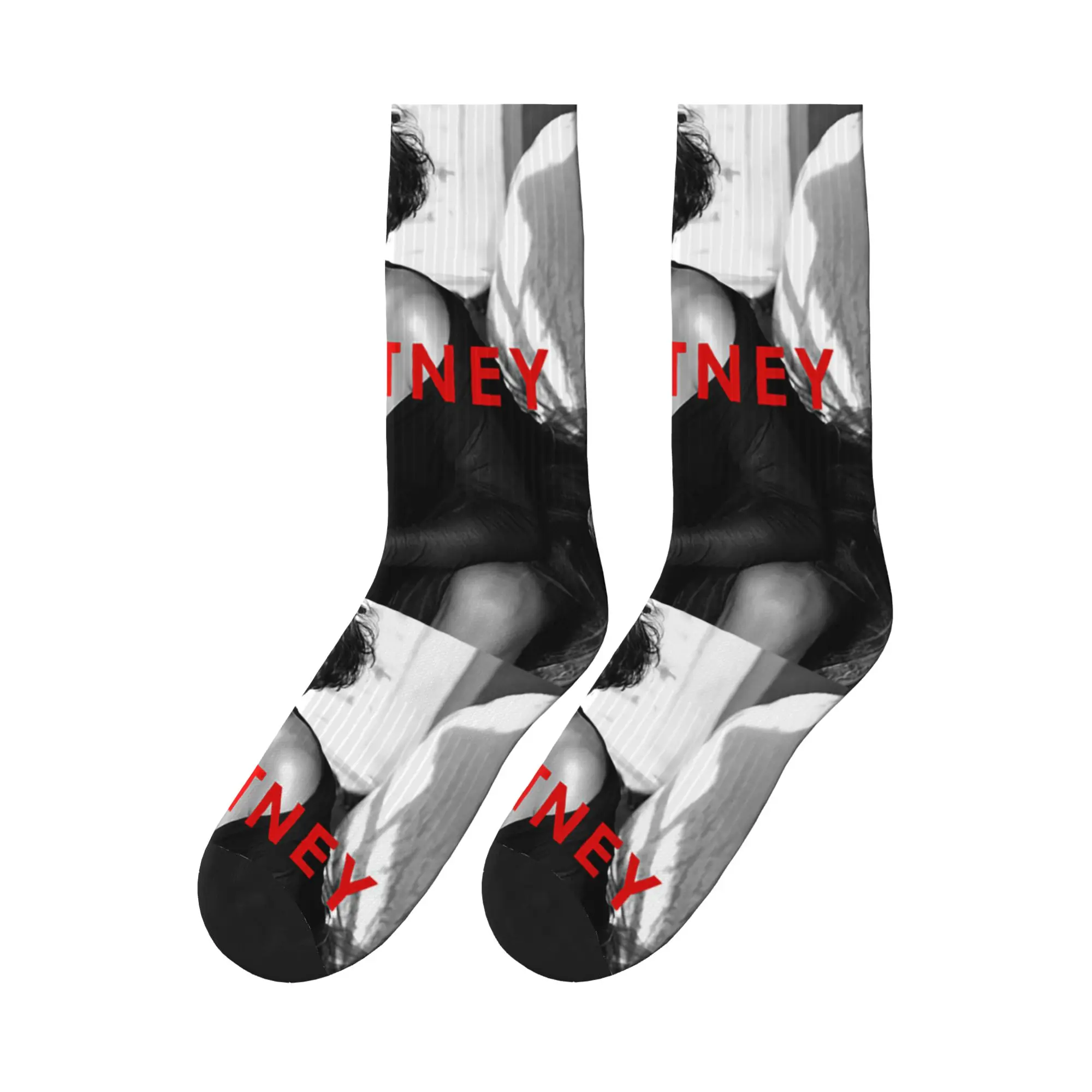 

Vintage Whitney Houston Inspired Sports Socks Sweat Absorbing Stockings All Season Long Socks for Unisex Gifts