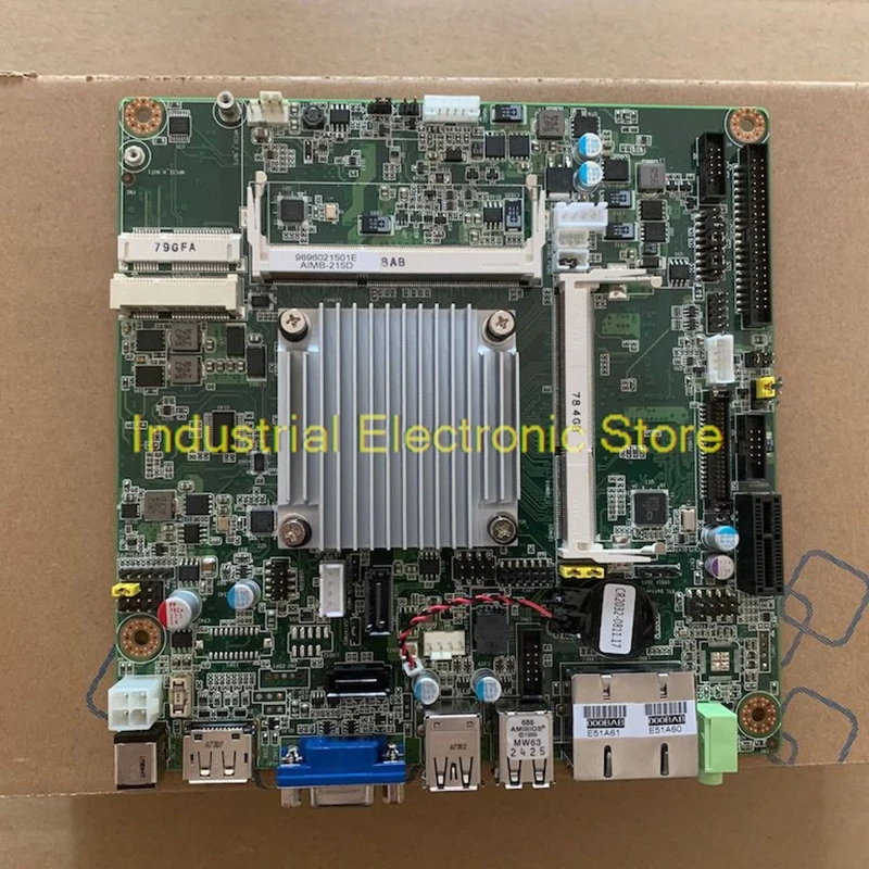 For Advantech Industrial Motherboard 4 Core J1900 Dual Network Port 6 Serial Port AIMB-215D AIMB-215D-S6B1E