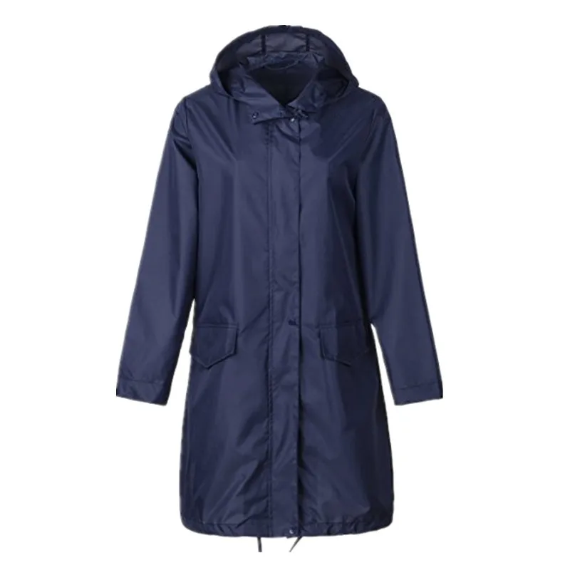 Hooded Raincoats for Men and Women Raincoats Ladies Rain Coat Breathable Long Portable Water-Repellent Raingear Jacket