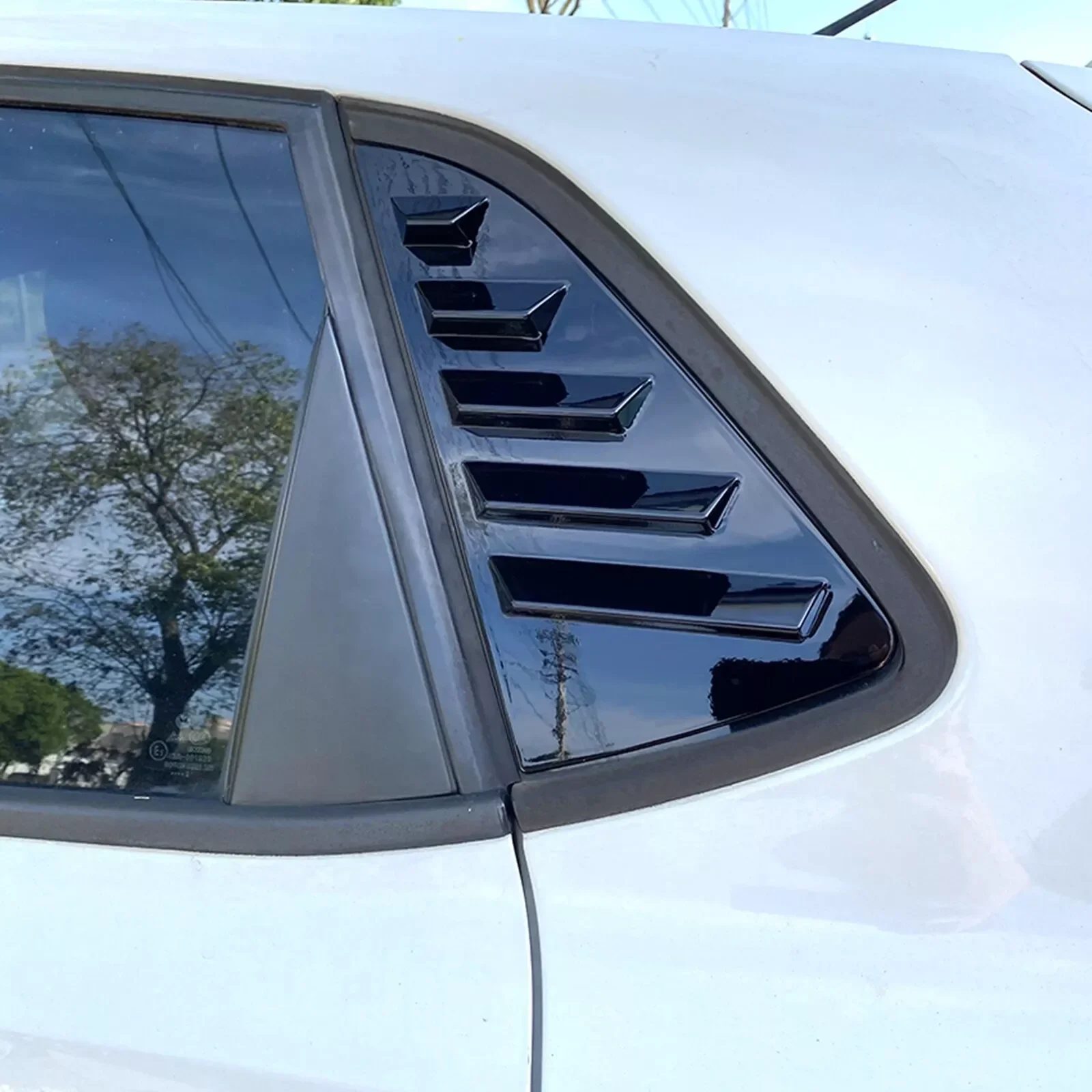 

For Volkswagen VW Polo MK5 6R 6C 2011- 2017 Car Rear Louver Window Side Shutter Cover Trim Sticker Vent Scoop ABS Carbon Fiber