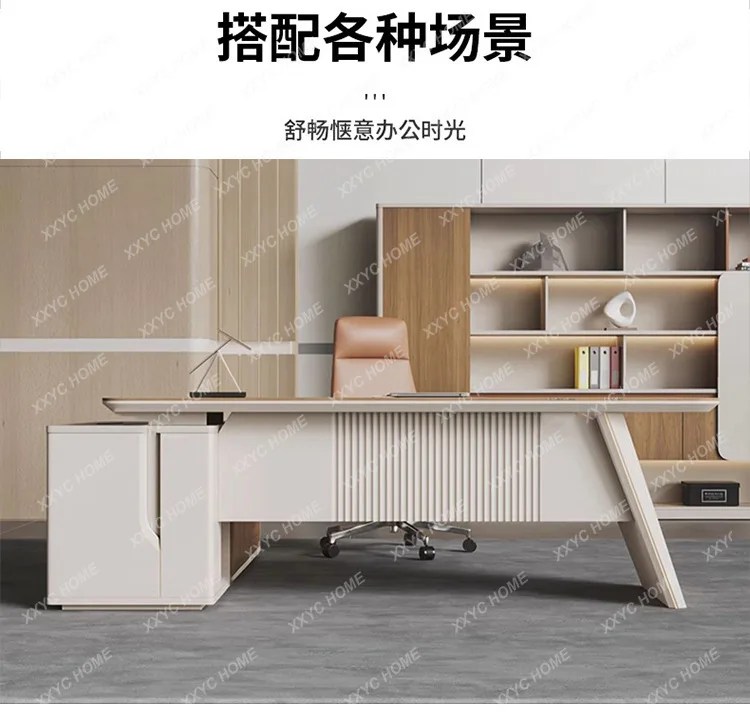 M Simple and modern President's large class desk, high-end sense of light luxury boss, general manager's desk