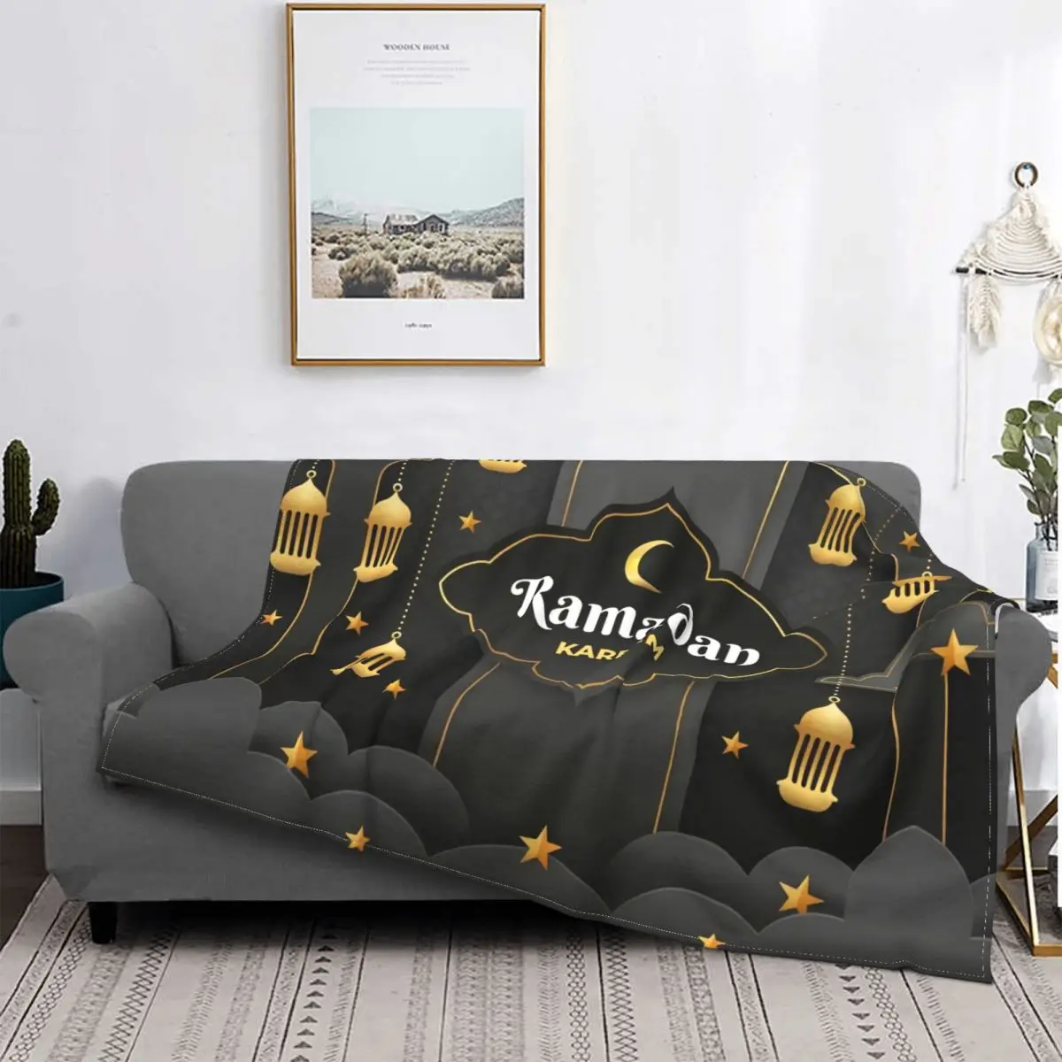 

3D печать Eid Mubarak Kareem одеяло s удобное мягкое Фланелевое летнее мусульманское Рамадан плед одеяло для дивана офисное постельное белье