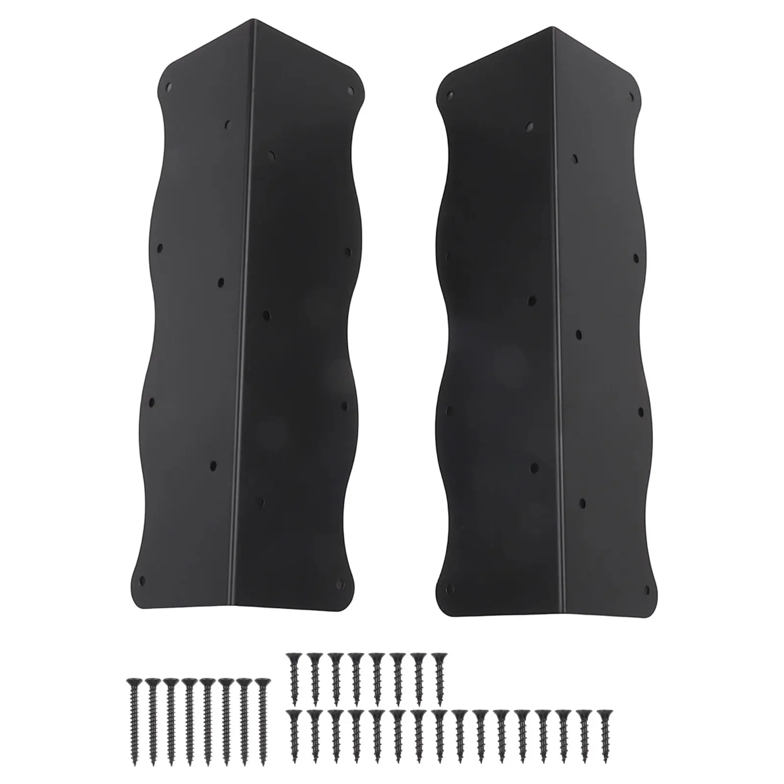L-Shaped Brackets Metal Corner Brackets Heavy Duty Garden Supports Garden Bed Support Stylish Wave Edging Design