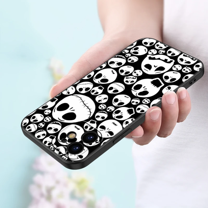 Jack Skellington Black Phone Case For Honor 200 90 Lite X7B X6 X8B X6A X6S X7A X8A X9A X9B X5 Plus 70 20Pro 10Lite Cartoon Cover