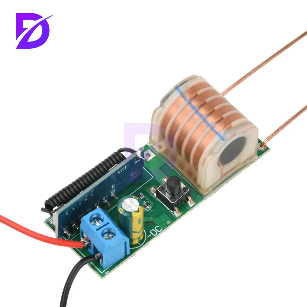 تيار مستمر 3.7 فولت قوس الشاعل وحدة الجهد العالي 12 مللي متر لمسافات طويلة التفريغ 50 متر التحكم عن بعد قوس الشاعل أخف الداعم لفائف #5