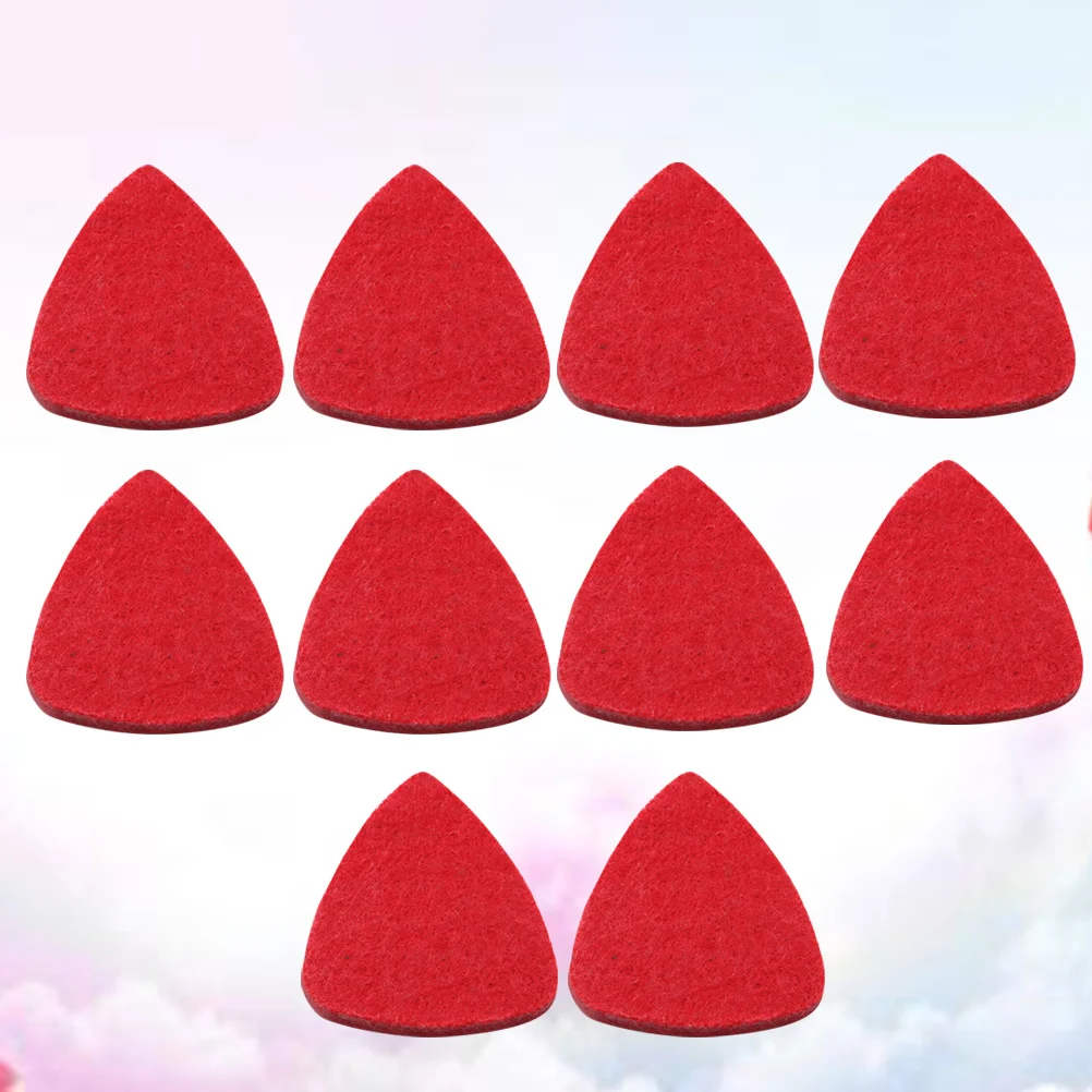 

10Pcs Lightweight Wool Felt Guitar Pick with Comfortable Grip Strong Durability Ideal for String Instruments Easy to Use Red
