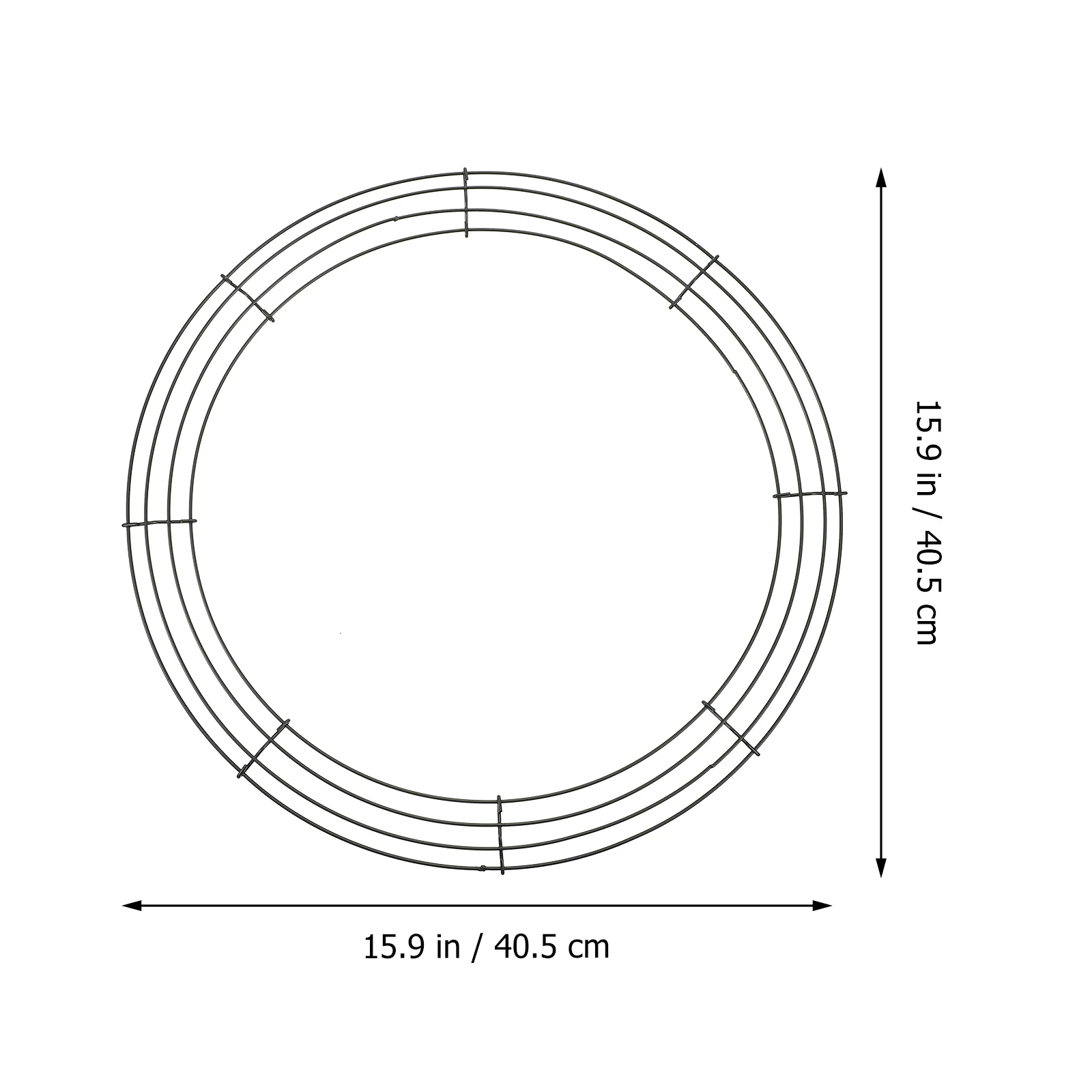 

2Pcs Christmas Wreath Frame Wire Making Rings Accessories Metallic Line Hoops Iron Frames DIY Craft Decor