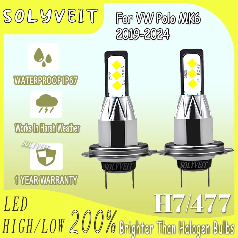 

High-Quality Powerful Brightness Waterproof Shockproof Simple Setup LED Headlight For VW Polo MK6 2019 2020 2021 2022 2023 2024