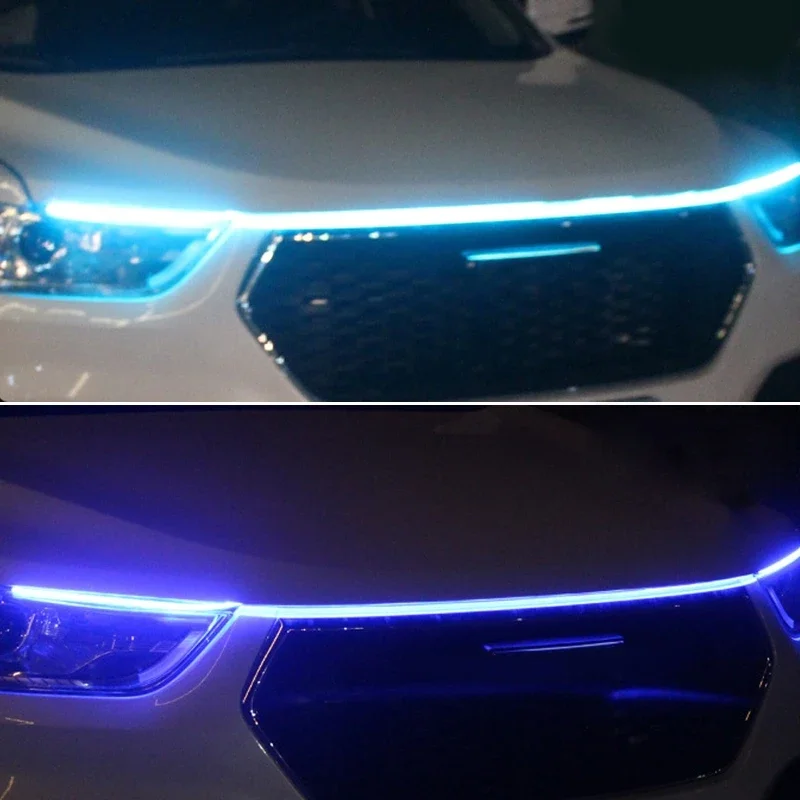 

180cm Waterproof Car Hood LED Light Strip Auto Daytime Running Light Through-type Front Headlight for Cars Daytime Running Light