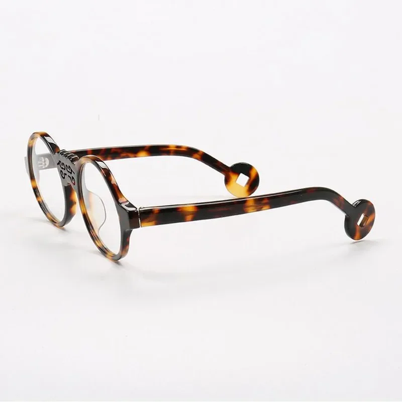 Vintage Round 47mm Reading Glasses Acetate Tortoise Black Full Rim Men Women Brand New +75 +100 +125 +150 +175 +200 +225 +250 +5