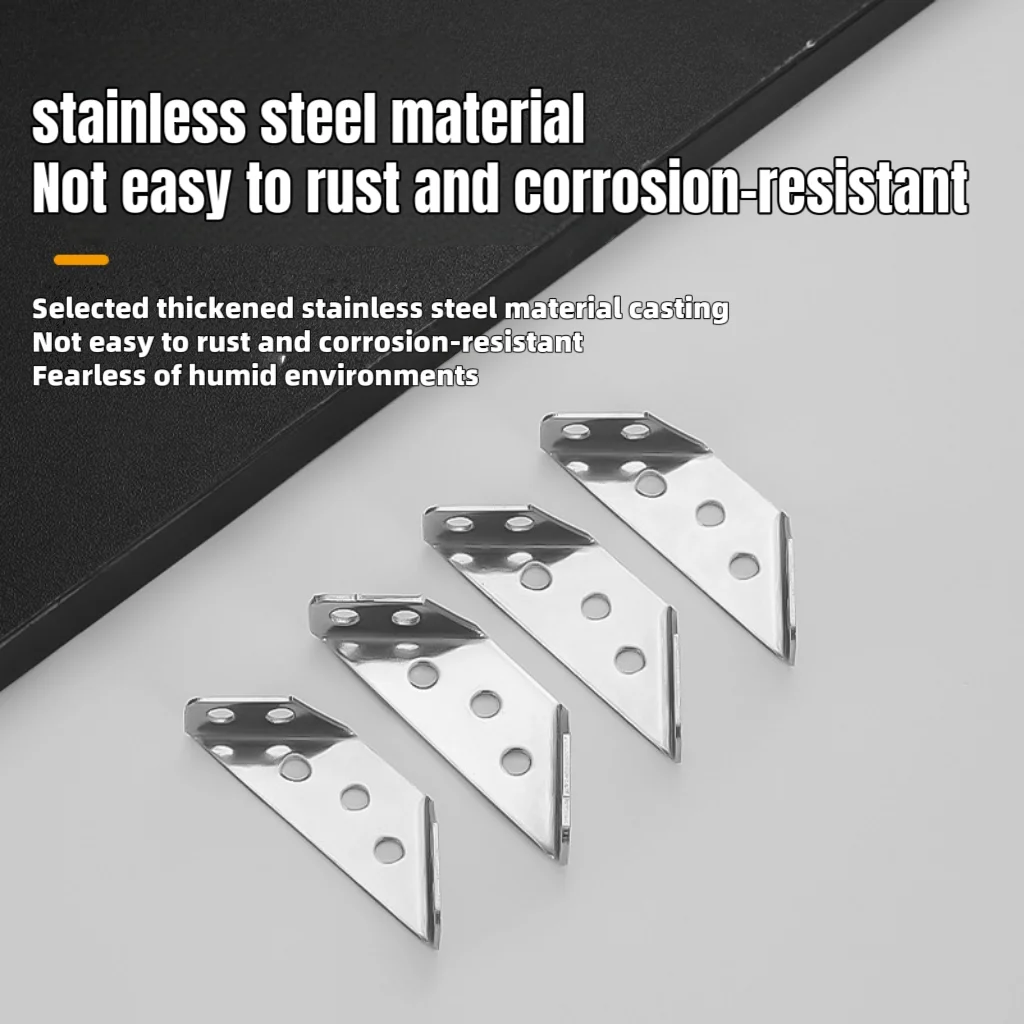 Stainless steel corner code, multifunctional thickened home fixator, 90 ° right angle fixator, furniture fixing accessories