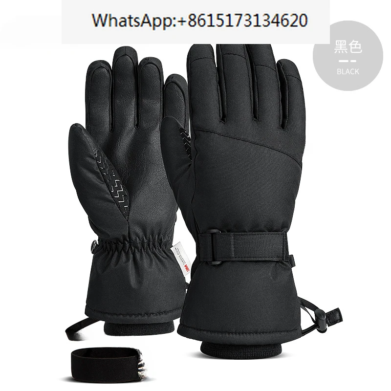 Ski gloves for single and double boards can be touch-screen cold-proof waterproof winter warm padded velvet riding.