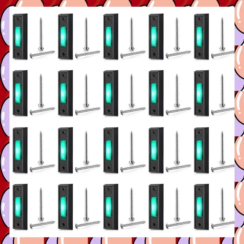 

A72Z 20 шт. проводная кнопка дверного звонка со светодиодной подсветкой, замена кнопки дверного звонка, настенный переключатель открывания двери