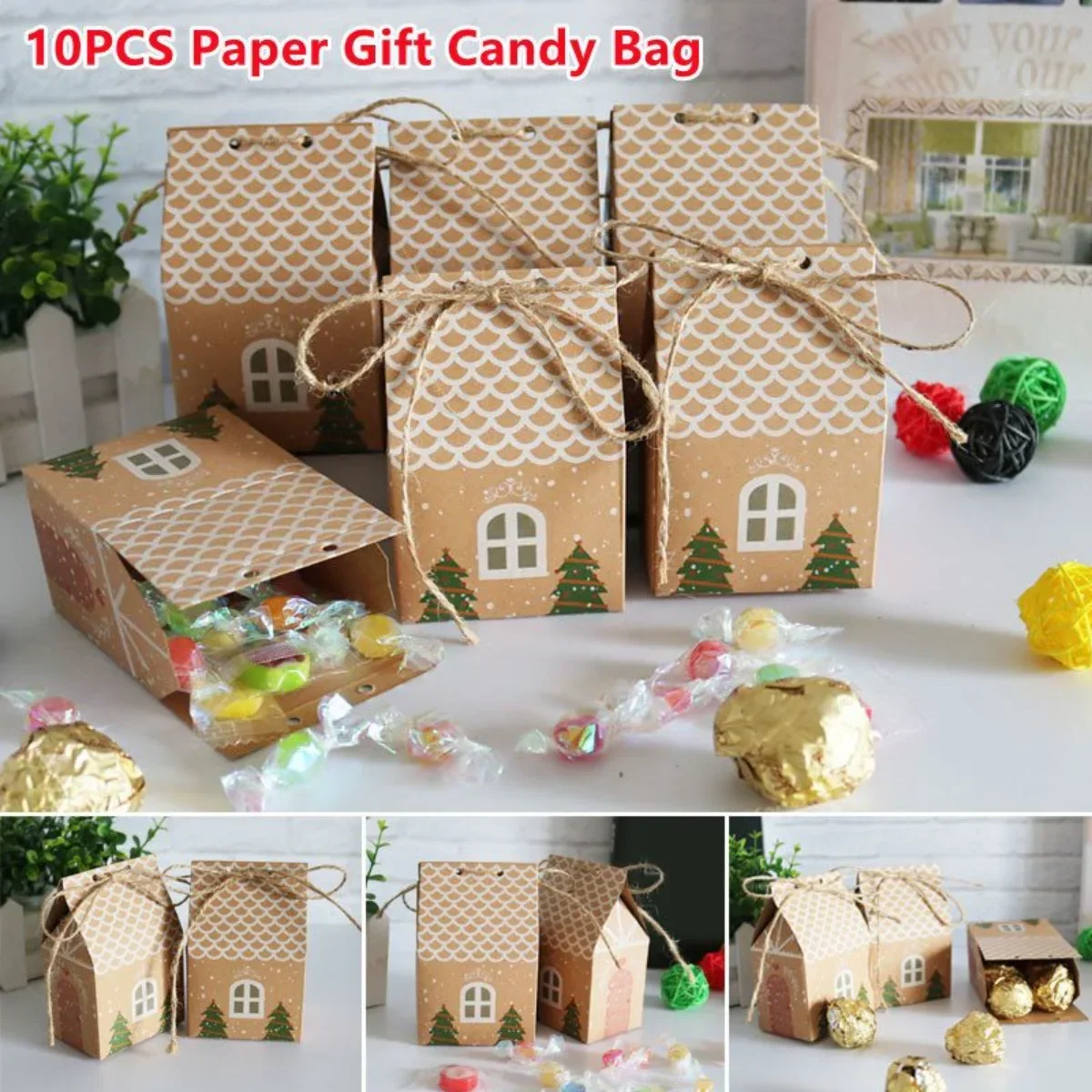 10PCS חבילות גלגלות עץ חג המולד מנייר קרטון – מדריך מפורט למשתמשים ב-AliExpress