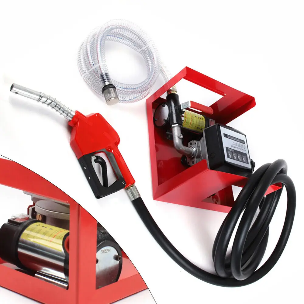 12V 175W 45L/min Diesel Pump Fuel Oil Pump Automatic Pistole Self-priming Oil Pump Diesel Pumpjack kit