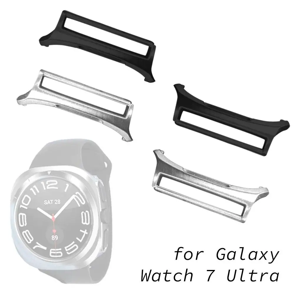 1 Pair Adapters For Samsung Galaxy Watch 7 Ultra 47mm Connector Watch Band Metal Stainless Steel Connection Adapter Accessories