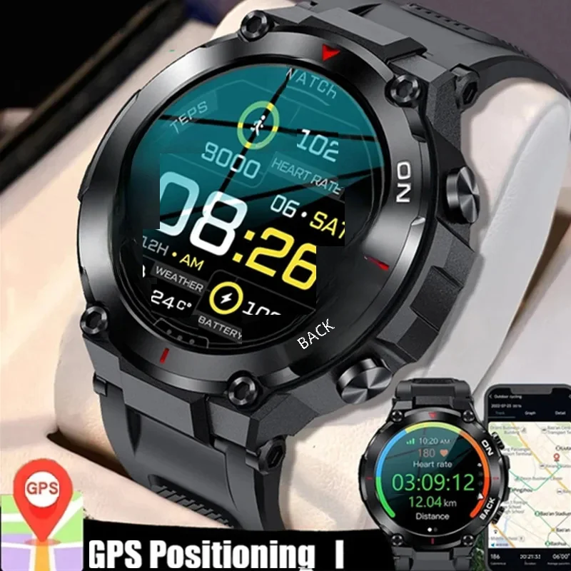 2024 Military GPS Smart Watch Men HD Screen Heart Rate IP68 Waterproof Sports SmartWatch For Xiaomi Android IOS Fitness Tracker