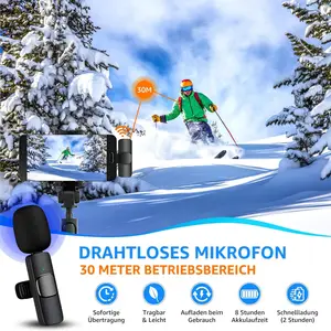 Lavalier wireless microphone for iPhone, Handy Android microphone, plug play, interview, youtube, tiktok 6 Main Sales IPhone Wireless Microphone - №2