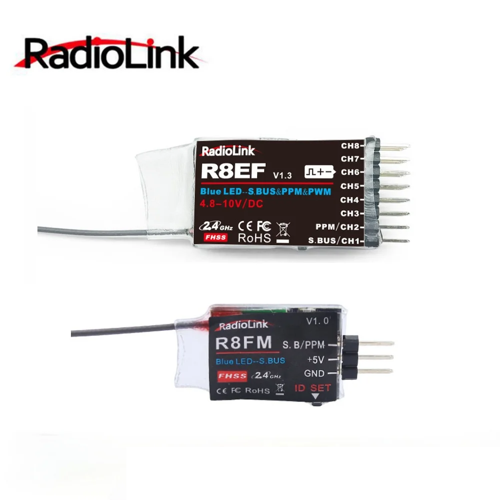 RadioLink R8EF/R8FM 8CH Reciever 2000 Meters Control Distance PWM PPM SBUS Signals Output for T8FB T8S RC6GS V2 RC4GS