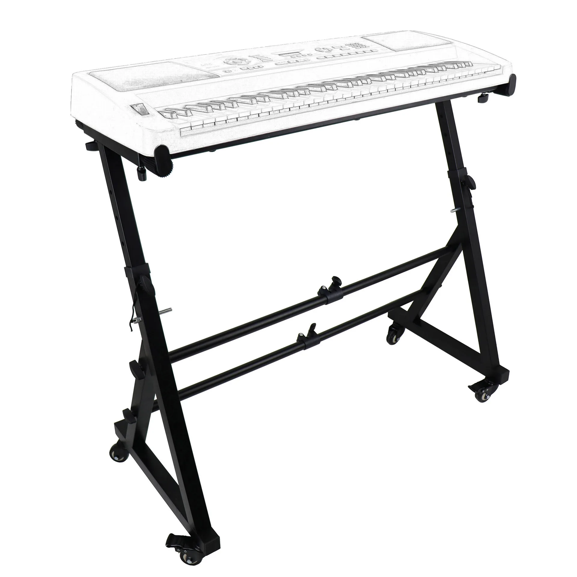 Z-type stand portable universal piano stand electronic piano stand pulley convenient mobile electronic piano