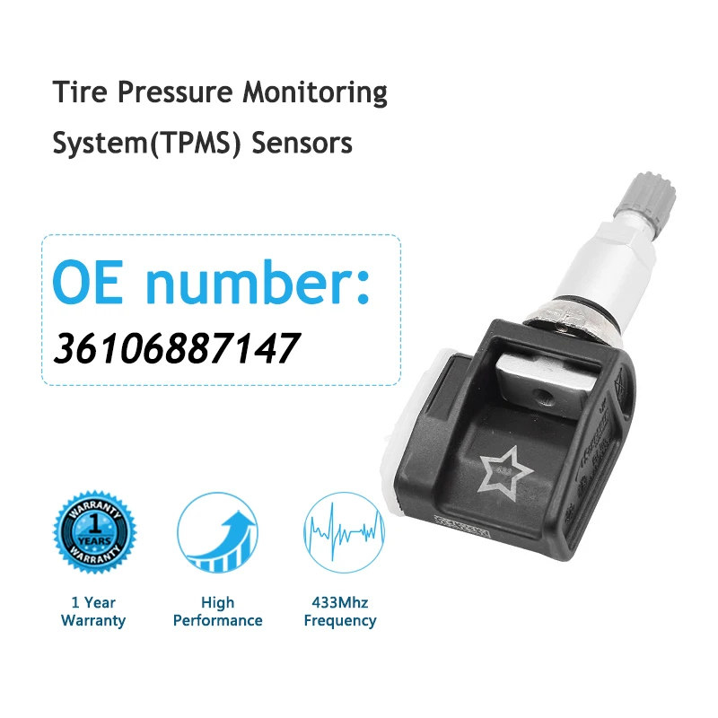 

4PCS 433MHz 6887147 TPMS Tire Pressure Sensor For BMW F40 NB2 G20 G22 G30 G26 G70 G01 G02 G07 G09 6887140 36106872774