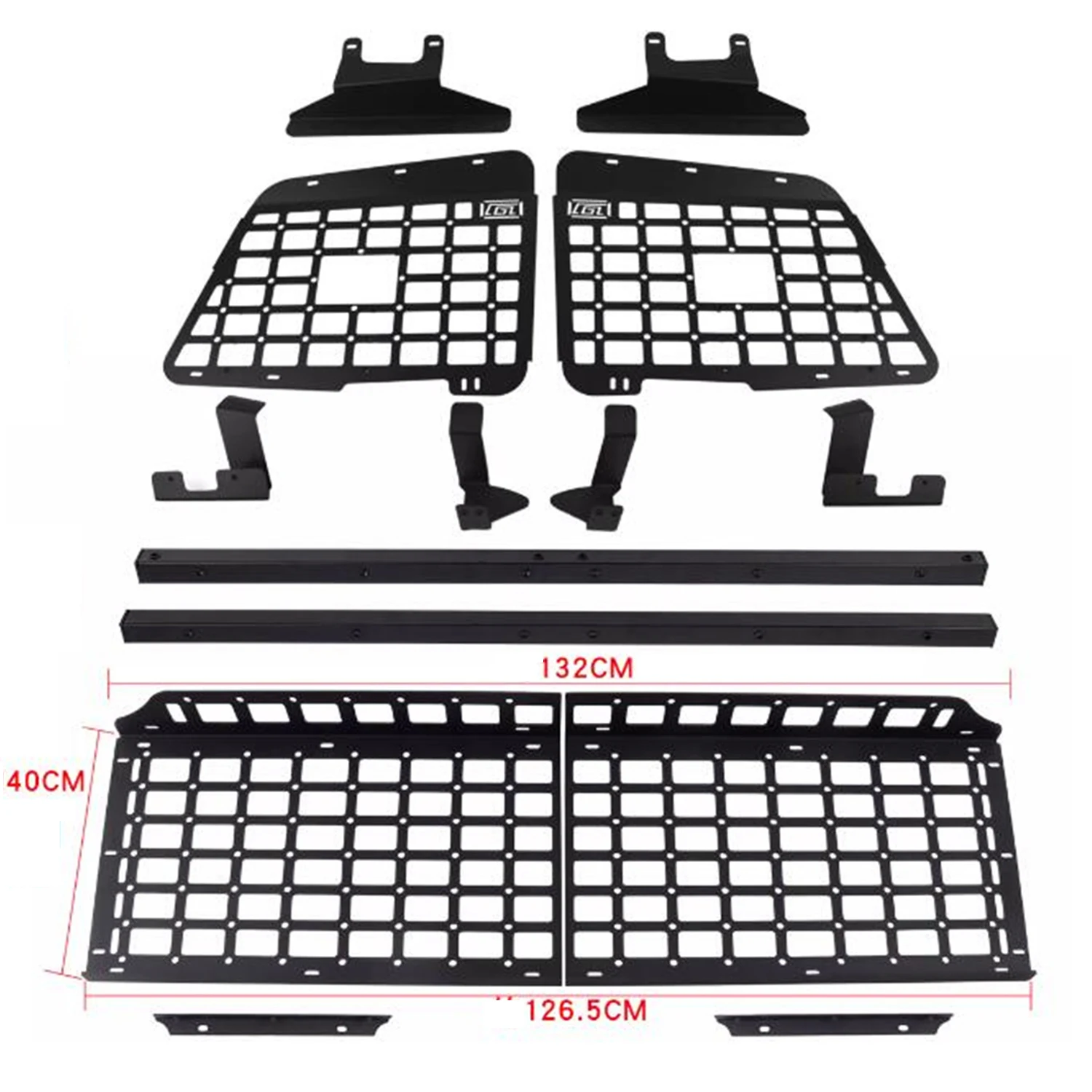 For Toyota Land Cruiser 300 LC300 J300 2022-2024 Modular Storage Panel Shelf Modification Rear Trunk Debris Rack Molle Panel