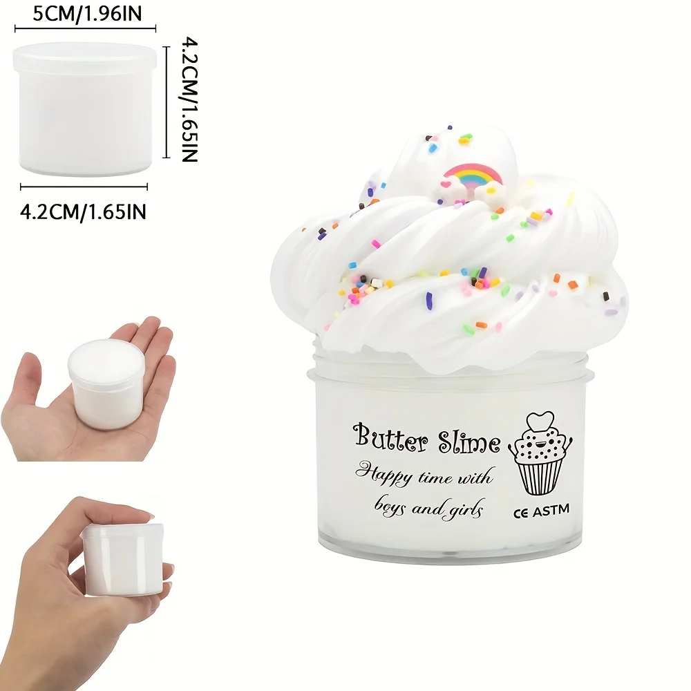 70ml Butter Fluffy Slime Kit Charm With Scented Slime Soft Putty DIY Sludge Birthday Gift Toys For Plasticine Modeling Clay Toy
