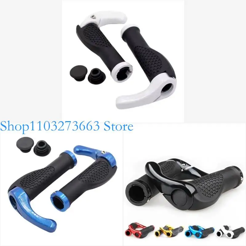 

R6FE Ergonomical Bikes Grip Handle DustProof Bicycles Grip Antiskid Bicycles Handlebars Grip Rubber Bilaterally Locking