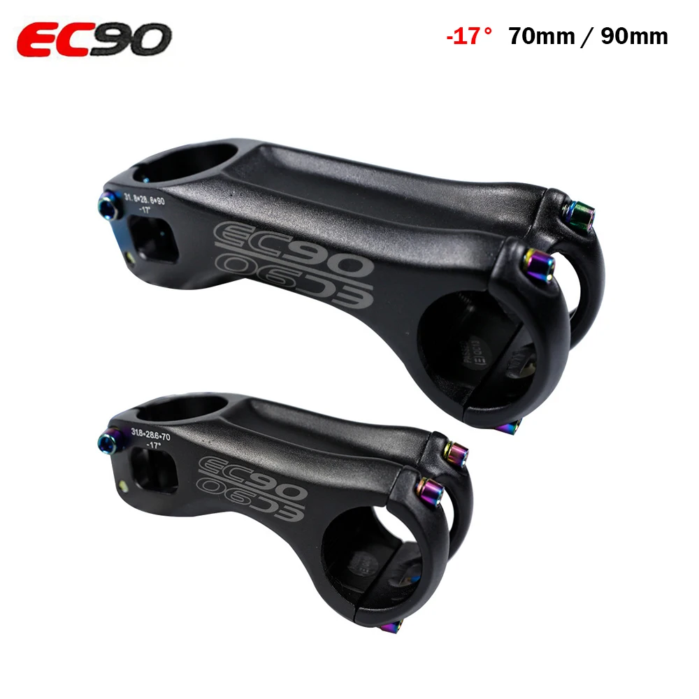 EC90 Bikes Handlebar Riser Diameter -17° Degree 70/90MM Handlebar MTB Bicycle Alloy Positive and Negative Alloy Handlebar Parts