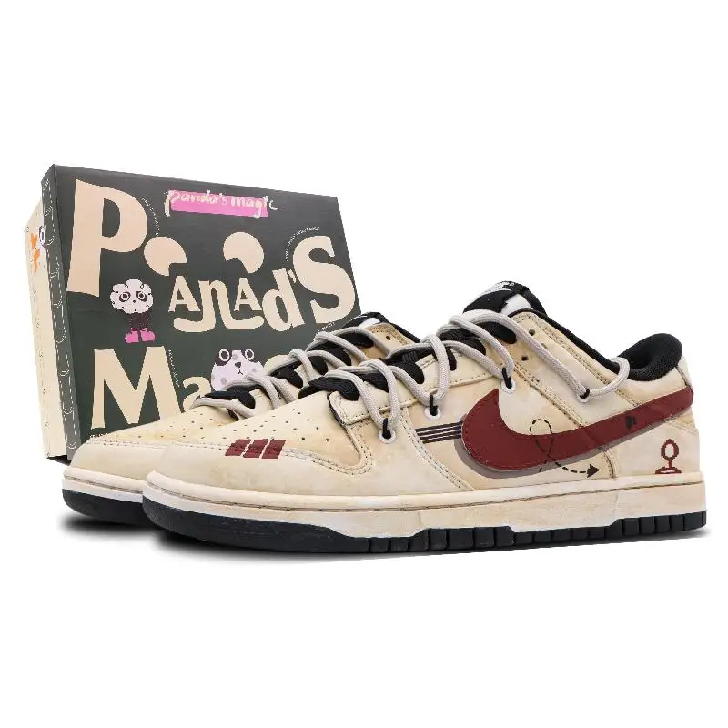 

[Невероятные мужские туфли для скейтборда Lonely Paradise S-BOX]Nike Dunk Low Retro с низким берцем, мужские желто-коричневые туфли для скейтборда