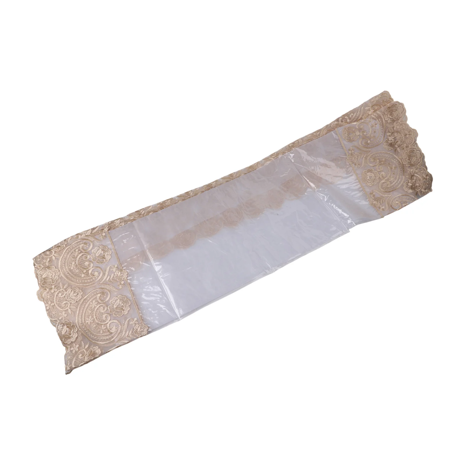 Clear PVC Rectangle Tablecloth with Lace Edging Waterproof Table Cover for Everyday Dining and Special Occasions