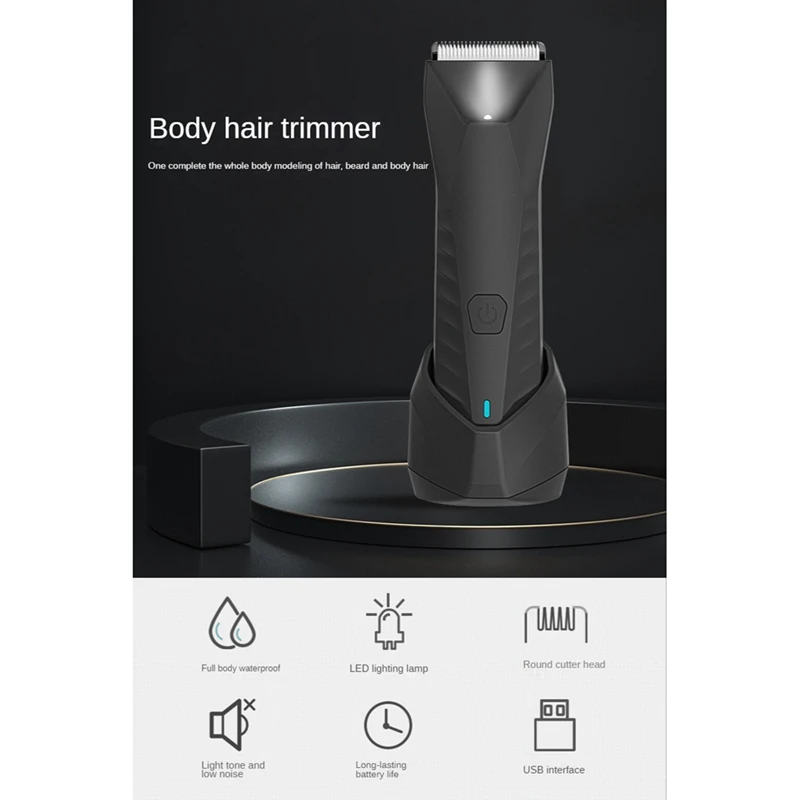 Electric Hair Trimmer Body Groomer Shaver Beard Shaver LED Shaver For Men Hair Clippers