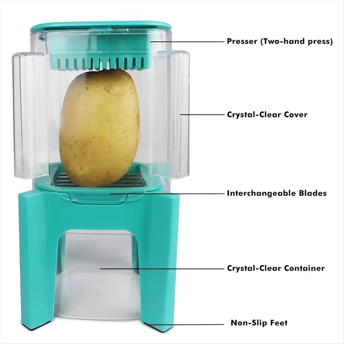 MALL Multifunctional ,French Fries Cutter, Onion Dicer,Vegetable Slicer with Push Plate for Home Kitchen Use